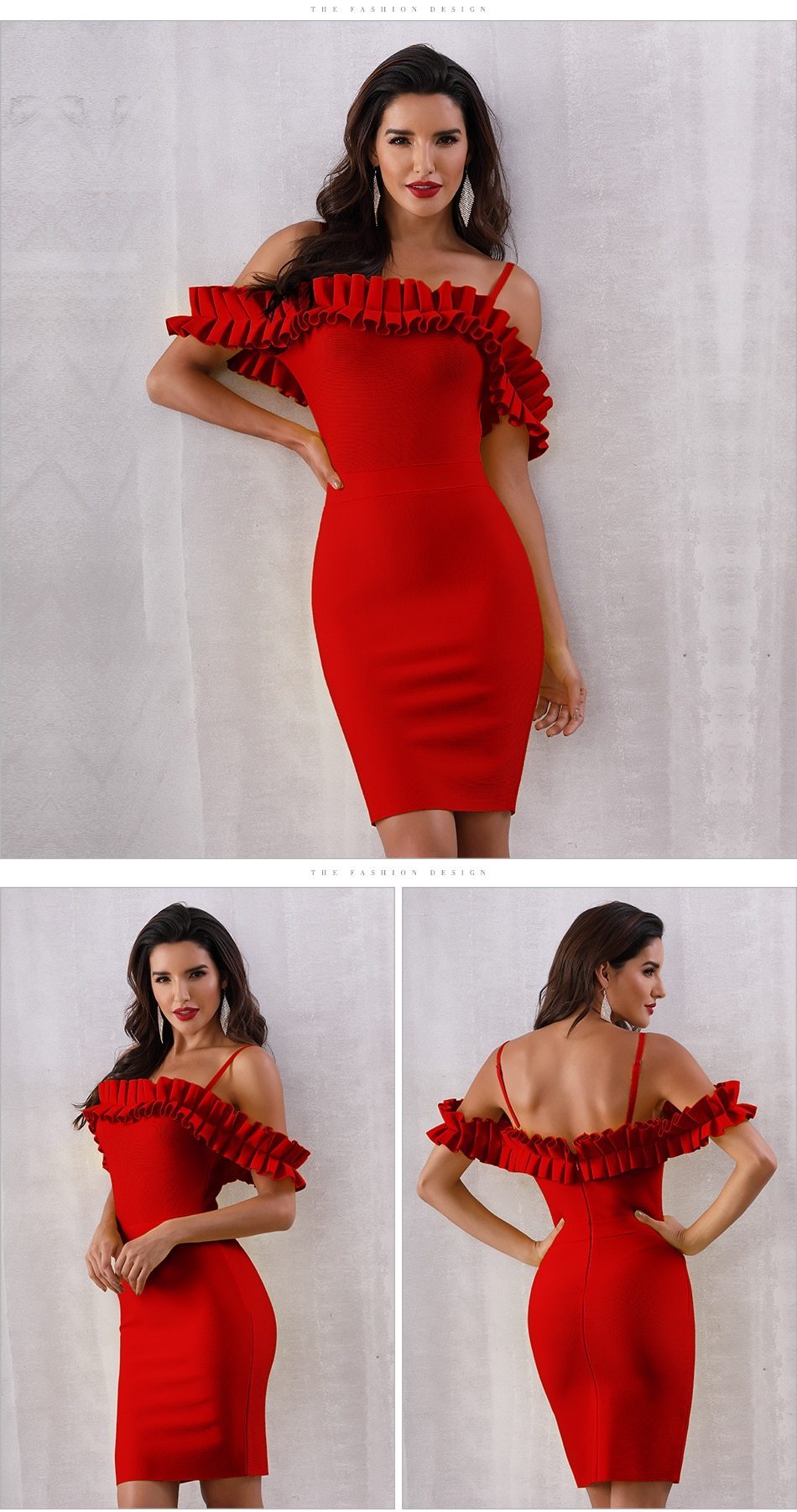 ADYCE Vestidos Verano Sexy Slash Neck Off Shoulder Ruffles Bandage Evening Party Dress - H5070