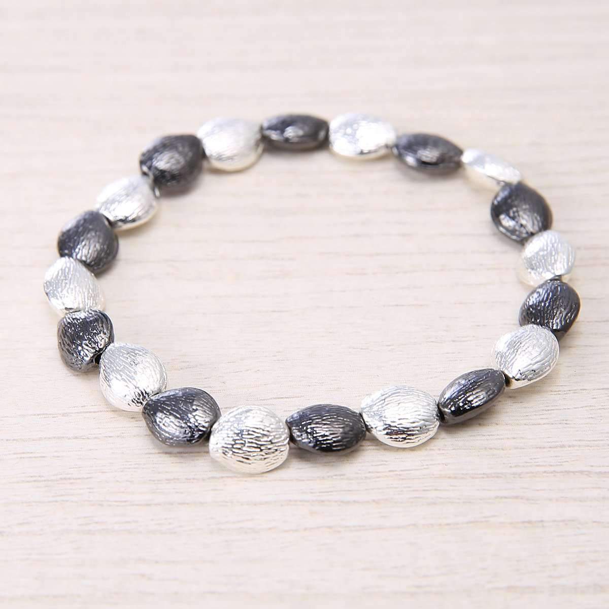 Blurred Metals Stretch Bracelet,Bracelets,Elly, by Mad Style