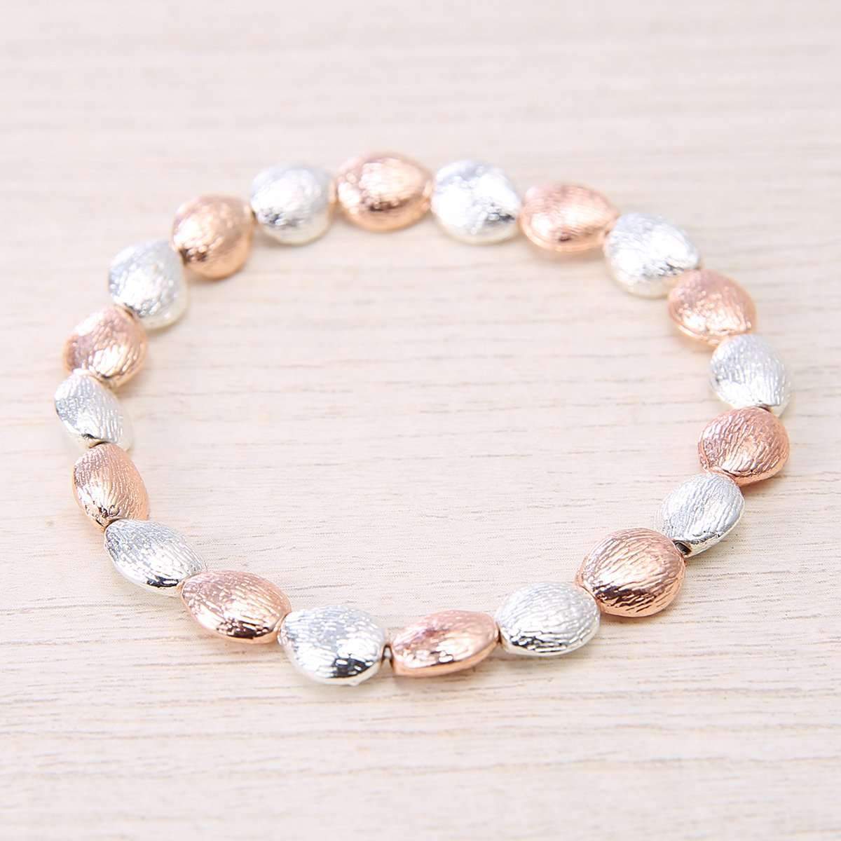 Blurred Metals Stretch Bracelet,Bracelets,Elly, by Mad Style