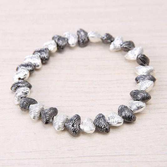 Blurred Metals Stretch Love Bracelet,Bracelets,Elly, by Mad Style